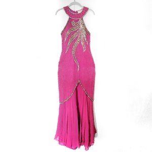 Vintage De Oscar Collection Fully Beaded Gown Sz 6